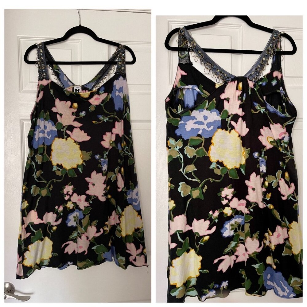 Vintage Missoni Floral Sundress With Metallic Decor Size M